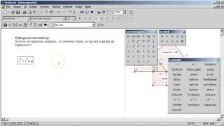 Ligning i Mathcad Pythagoras [upl. by Sreip]