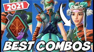 THE BEST COMBOS FOR TIGRESS SKIN 2021 UPDATED  Fortnite [upl. by Arhna]