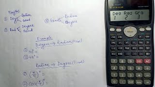 How to convert between degree and radian in casio calculator  Converting from degrees to radian [upl. by Rechaba40]