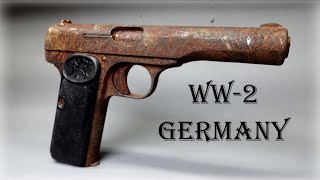 Rusty Gun restoration WW2  occupation FN Browning with test firing restoration ww2 [upl. by Nifled]