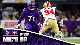 Christian Darrisaw Micd Up During Minnesota Vikings vs San Francisco 49ers MNF Game [upl. by Obe]