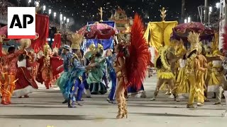 Six top samba schools shine in Rio de Janeiro Carnival parade [upl. by Neirual296]