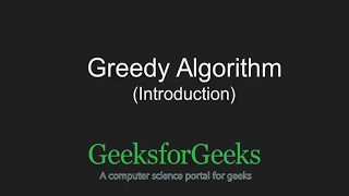 Introduction to Greedy Algorithms  GeeksforGeeks [upl. by Etsirhc]