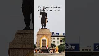 🇱🇦 King Anouvong Statue  Vientiane Laos [upl. by Sucy]