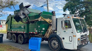 WM’s Heil Python Garbage Truck Packing Heavy October Trash [upl. by Herwin429]