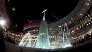 First Baptist Dallas Fountain Cross Lighting 32413 [upl. by Leddy]