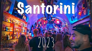 Santorini Greece  late nightlife  walking tour 4k [upl. by Lika]