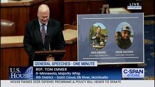 Majority Whip Tom Emmer remembers Reis Grams and Jesse Haugen on the House Floor  June 14 2024 [upl. by Airtina]