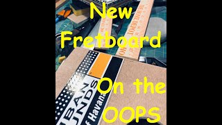 I Turn Junk Into Guitars Gluing fret board [upl. by Eixam]