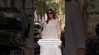 Why Did Kriti Sanon Choose a White Cord Set for Travel kritisanon celebstyle explorepage fyp [upl. by Enidualc235]