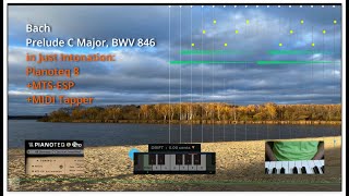 Bach Prelude C Major BWV 846 in Just Intonation Pianoteq 8  MTSESP Suite  HPi MIDI Tapper [upl. by Nahem72]