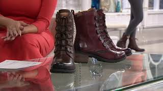 Pikolinos Leather LaceUp Ankle Boots on QVC [upl. by Terraj]