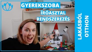 Gyerek íróasztal rendszerezés  vissza a suliba 2021 ✏️  Lakásból Otthon projekt 7 rész [upl. by Rizan90]