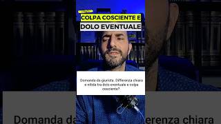 La differenza tra colpa cosciente e dolo eventuale [upl. by Wie411]