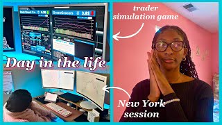 A Traders Day on the Journey NY trading broker simulation game etc [upl. by Nylirret]