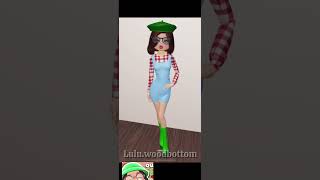 Froggycrossing fits in dti💚🩷froggycrossing froggycrossing dresstoimpress shorts edit fyp [upl. by Atteuqnas538]