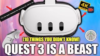 10 Things You DIDNT KNOW About QUEST 3  Wireless PCVR Secret Features New Tools amp Much More [upl. by Lynda]