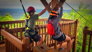 Sutton  Descente de la tyrolienne géante  Zipline  GoPro [upl. by Isle297]