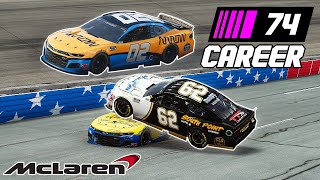 MCLAREN TO NASCAR BIG CRASH FOR GAUGHAN  NASCAR Heat 5 Career Mode 74 [upl. by Snahc607]