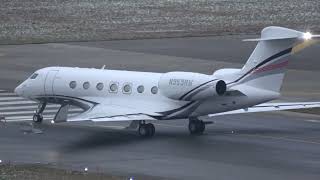 GULFSTREAM G600 N959RW DEPARTING ZURICH 1512024 OFF TO FARNBOROUGH EGLF WEF 2024 [upl. by Bela578]