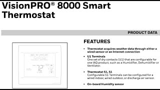 Honeywell Pro 8000 with WiFi Thermostat User Manual and FAQS [upl. by Jasmina]