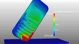 Simulation of a Mobile Phone Hitting the Ground [upl. by Forlini]