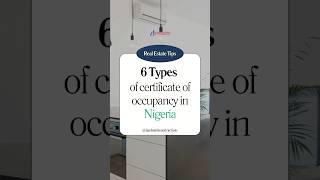 6 Types of Certificates of Occupancy C of O in Nigeria samsabconsult cofoland buylandinnigeria [upl. by Ynatsyd]