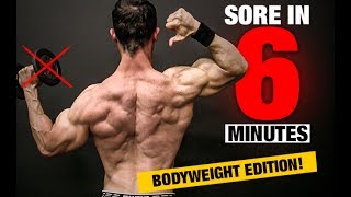 Bodyweight Back Workout SORE IN 6 MINUTES [upl. by Eserahs]