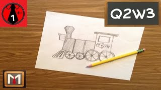 How to Draw a Train Engine [upl. by Nikolia]