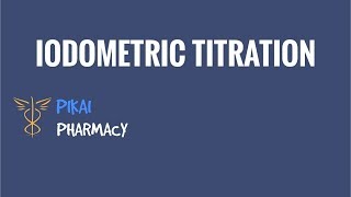 IODOMETRIC TITRATION  REDOX TITRATION [upl. by Ginnifer]