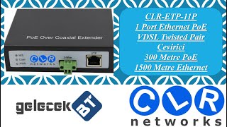 1 Port Ethernet PoE VDSL Twisted Pair Çevirici 300 Metre PoE 1500 Metre Ethernet CLRETP11P [upl. by Tessler]