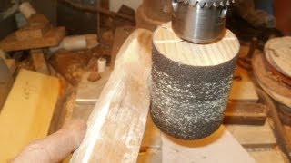 grinder drum on drill press шлифбарабан для сверлильного [upl. by Stormy512]