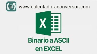 Binario a ASCII en excel [upl. by Adnol]