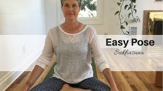 Easy Pose  Sukhasana  Tips to make it more comfortable [upl. by Girhiny]