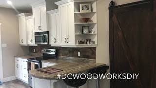 DIY Wooden Backsplash  How to Install [upl. by Ailem706]