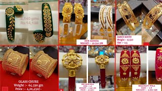 Latest Gold Bangles Designs With Weight amp Price  Gold Pola Bangles  Bengali Designs  Todayfashion [upl. by Davida113]