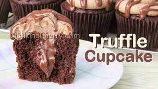 CHOCOLATE TRUFFLE CUPCAKES RECIPE  Easy DIY Fluffy Chocolate Cake  Yummy Dessert  Baking Cherry [upl. by Normie]