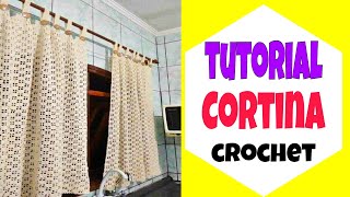 Como tejer cortina a crochet fácil y bonita para principiantes [upl. by Holub]