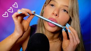 🤍 ASMR Pen Nibbles  Bite Sounds  Invisible Doodles  Whispers for Goosebumps amp Tingles [upl. by Amocat]