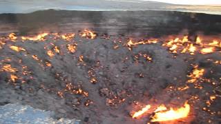 Turkmenistan Desert Surprise The gate to Hell Karakum Desert Derweze Crater [upl. by Campos]