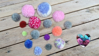 Pompon DIY 4 façons de faire  How to make a pom pom 4 ways [upl. by Irrehs929]