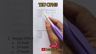 SOAL TIU CPNS PSIKOTES MATEMATIKA DASAR SATUAN HITUNG TPA TES POTENSI AKADEMIK [upl. by Alidus]