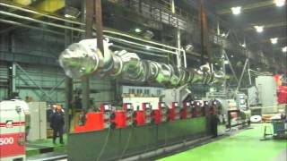 DB12500 Crankshaft Grinding machine  Crankshaft loading [upl. by Hound221]