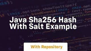 java sha256 hash with salt example [upl. by Tanaka]