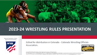 202324 CWOANFHS Wrestling Rules [upl. by Renick]