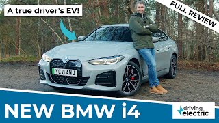 New 2022 BMW i4 electric car review – DrivingElectric [upl. by Eixor595]