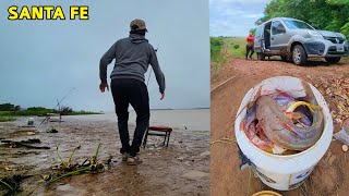 NOS QUEDAMOS ENCAJADOS PESCA CON BARRILETE EN SANTA FE Rio Paraná [upl. by Marka]