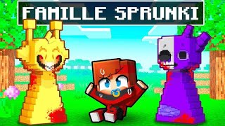 Adopté par une Famille de SPRUNKI sur Minecraft [upl. by Ximenez]