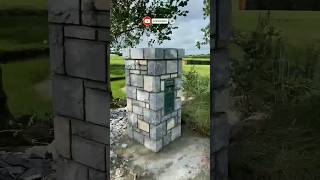 Building stone around a post box stone elevation construction design postbox viralshort [upl. by Akienat]