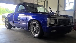 1991 S10 with 60 LS 6L80 TSP 1 CAM TORQSTORM super charger Revs and pull [upl. by Larentia]